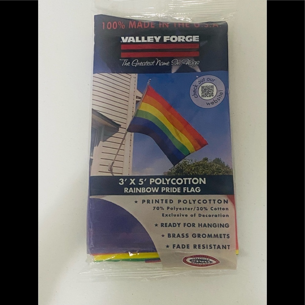 Valley Forge Flag Co. 3 X 5' Rainbow Pride Flag | Printed Polycotton LGBQT New